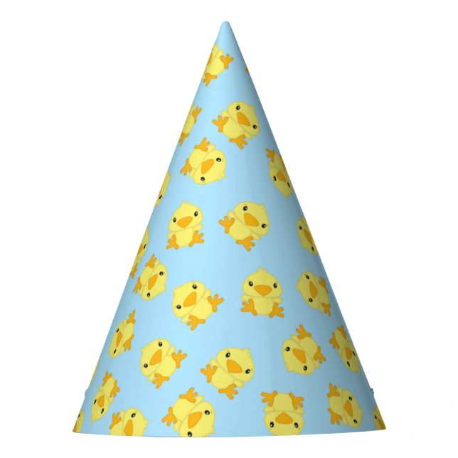 Chick Birthday Party Blue Hat (Front)