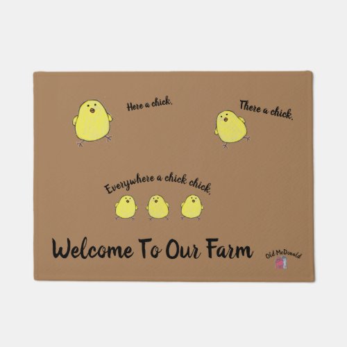 Chick chick doormat