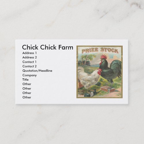 Chick Chick Farm Business Card Template