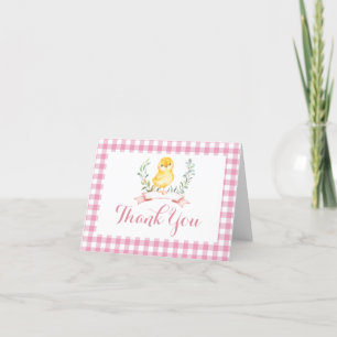 chick chicken baby shower welcome poster letterpress thank you card