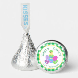 Chick Colored Eggs Green Check Happy Easter Hershey®'s Kisses®