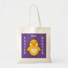 Chick Easter Egg Hunter Tote Bag
