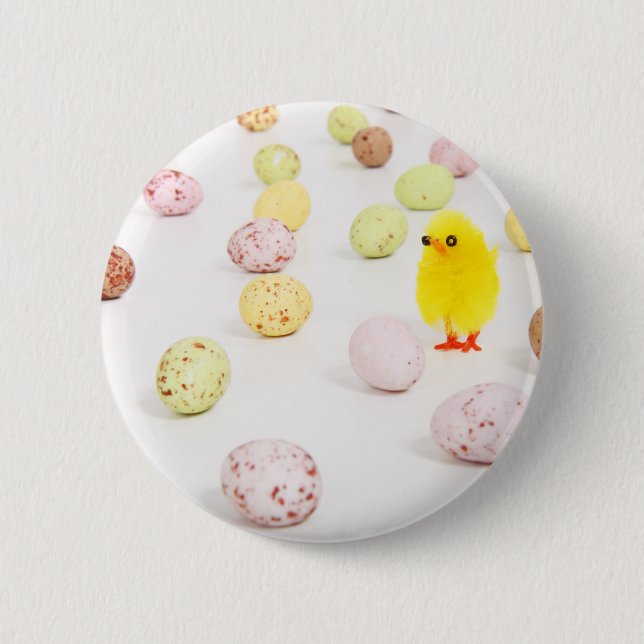 chick eggs easter button (Front)