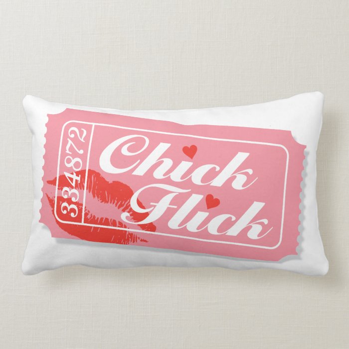 Chick Flick Movie Ticket Pillow — Lumbar