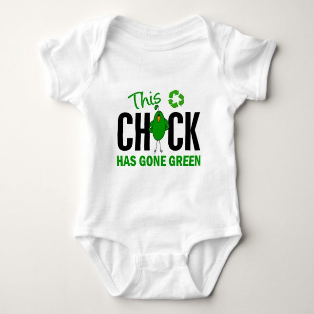 Chick Gone Green 2 Baby Bodysuit (Front)