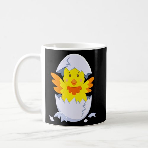 Chick hatches out of egg chicken chick with egg sh coffee mug