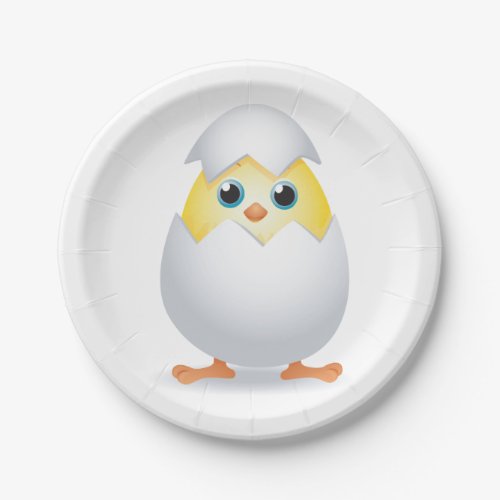 Chick Hatching Yellow Chicken Paper Plates