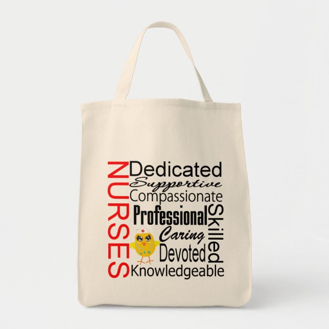 Chick Humor - Nurses Recognition Collage Tote Bag (Front)