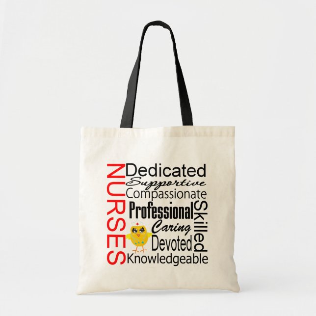 Chick Humor - Nurses Recognition Collage Tote Bag (Front)