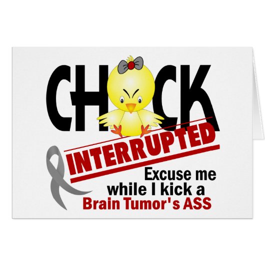 Chick Interrupted 2 Brain Tumor Cards (Front Horizontal)