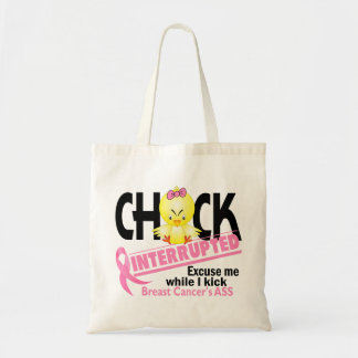 Chick Interrupted 2 Breast Cancer Tote Bag