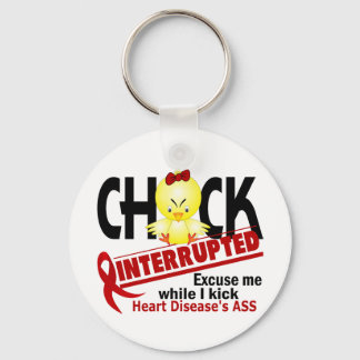 Chick Interrupted 2 Heart Disease Keychain