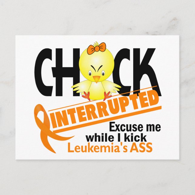 Chick Interrupted 2 Leukemia Postcard (Front)