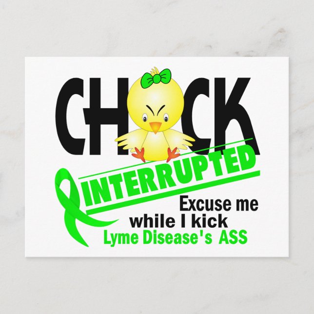 Chick Interrupted 2 Lyme Disease Postcard (Front)