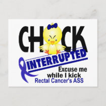 Chick Interrupted 2 Rectal Cancer Postcard