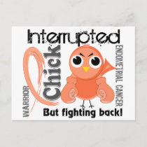 Chick Interrupted 3 Endometrial Cancer Postcard