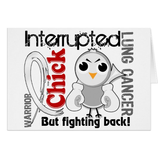 Chick Interrupted 3 Lung Cancer Cards (Front Horizontal)