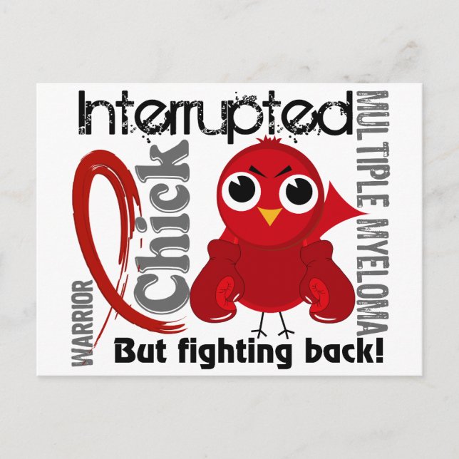 Chick Interrupted 3 Multiple Myeloma Postcard (Front)