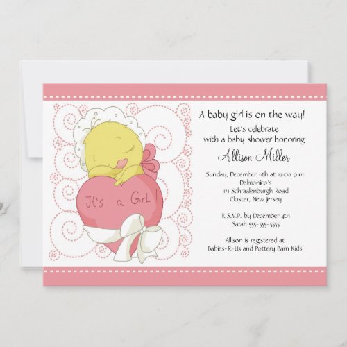 Chick It's A Girl Baby Shower Announcements
