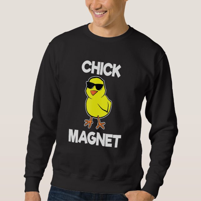 Chick Magne  Boys Kids Easter  Cool Chick Sweatshirt (Front)