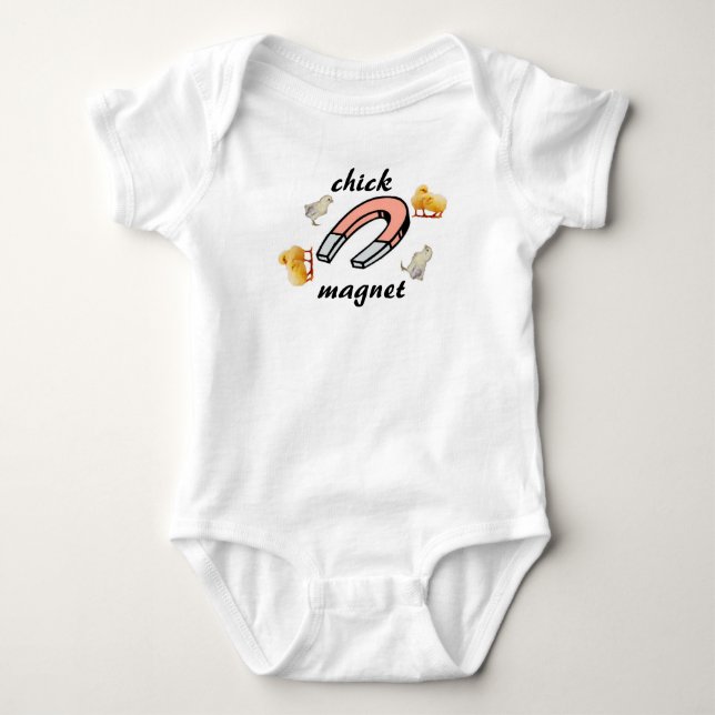 Chick magnet 2 baby bodysuit (Front)