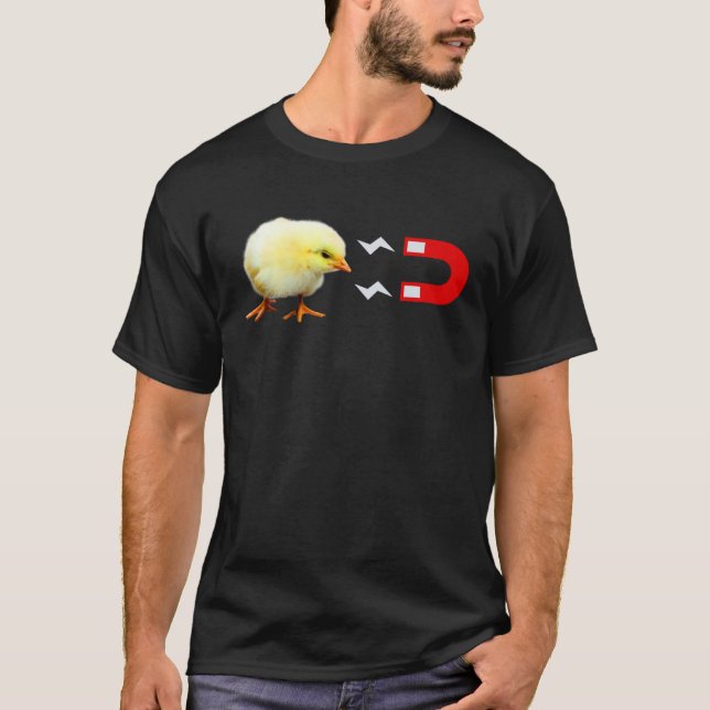 Chick Magnet, Baby Chicken Men's Funny Shirt (Front)