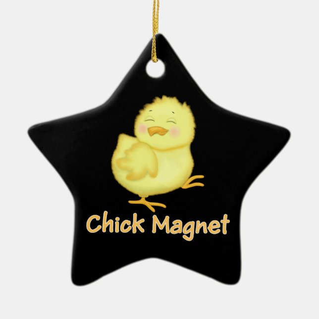 Chick Magnet Ceramic Ornament (Front)
