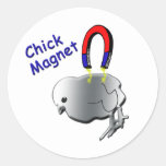 Chick Magnet Classic Round Sticker