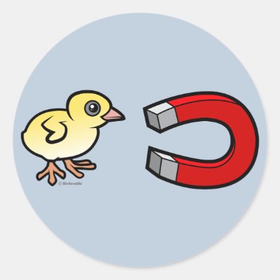 Chick Magnet Classic Round Sticker