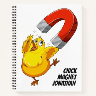 Chick Magnet custom name Notebook