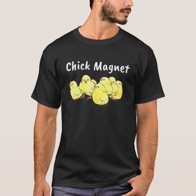 Chick Magnet Cute Little Chick Easter Outfit For F T-Shirt (Front)