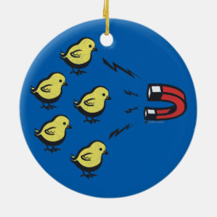CHICK MAGNET FUNNY CHRISTMAS ORNAMENT