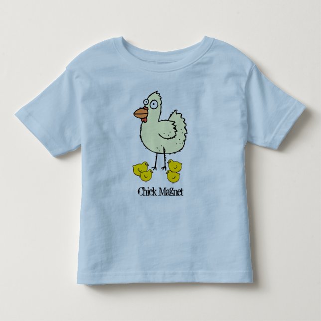 Chick Magnet Hen and Chicks Cartoon Drawing Toddler T-shirt (Front)