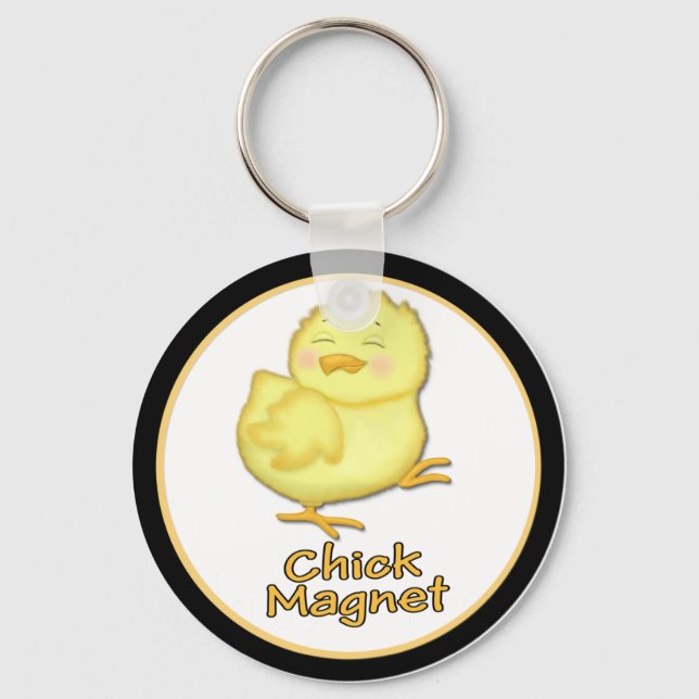 Chick Magnet Keychain (Front)