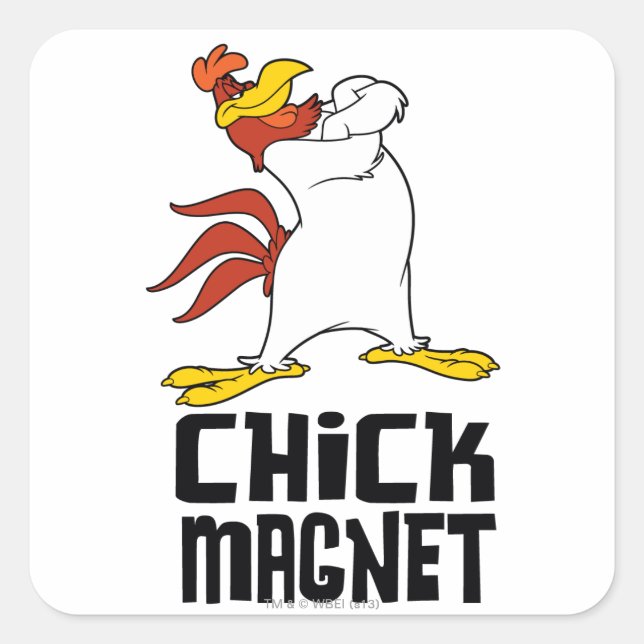 Chick Magnet Square Sticker (Front)