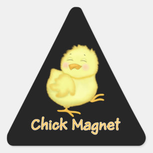 Chick Magnet Triangle Sticker