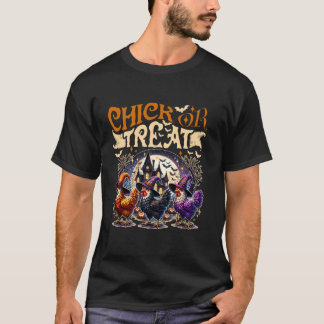 Chick Or Treat Chicken Halloween Costume Funny T S T-Shirt