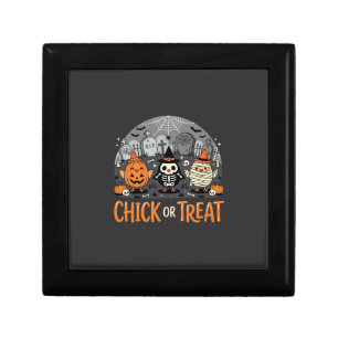 Chick or Treat Cute Halloween Graveyard Design_1 Gift Box