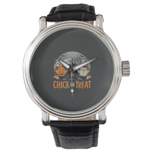 Chick or Treat Cute Halloween Graveyard Design_1 Watch