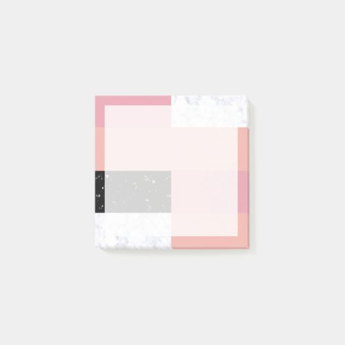 Chick orange pink white black marble color block post_it notes