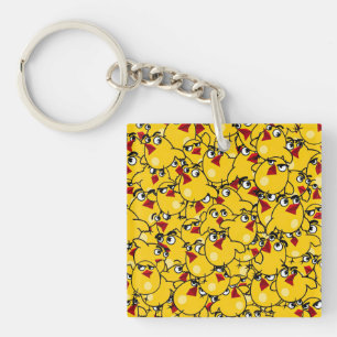 Chick Pattern Keychain