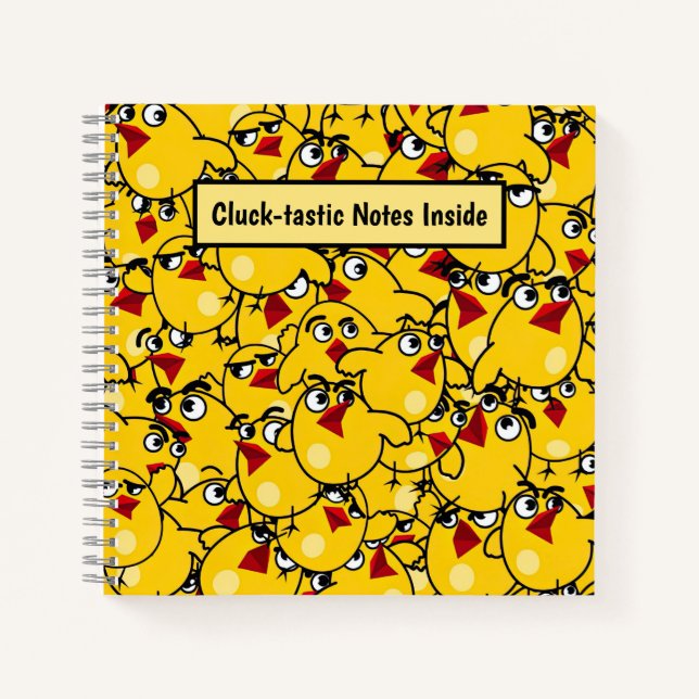 Chick Pattern Personalized Notebook (Front)