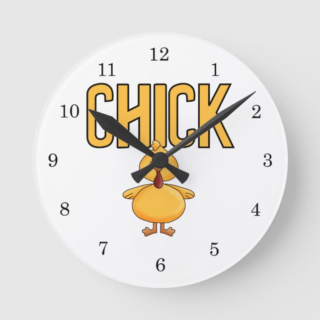 Chick Round Clock (Front)