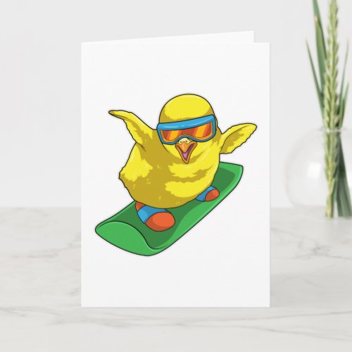 Chick Snowboarder Snowboard Card