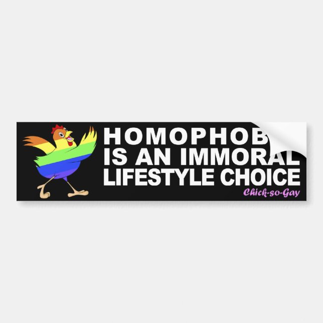 Chick-so-Gay Bumper Sticker (Front)