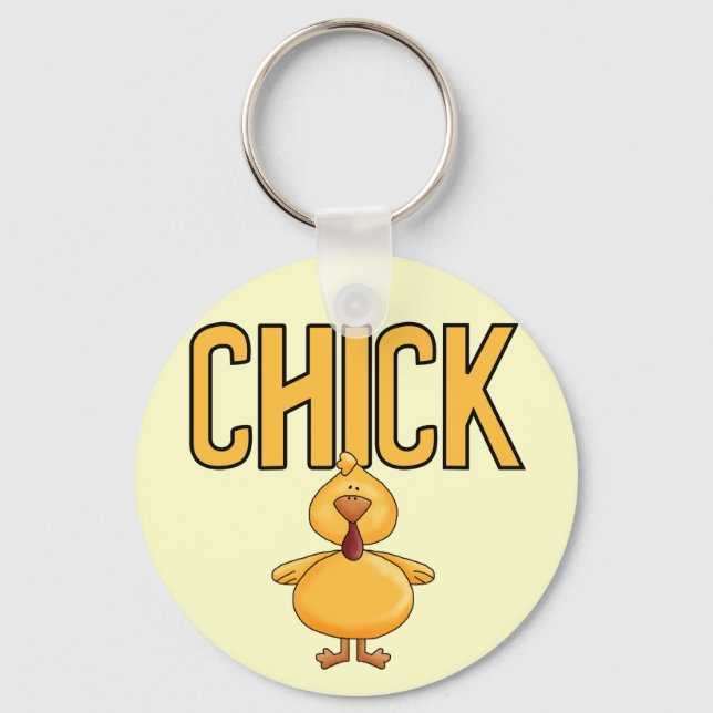 Chick T-shirts and Gifts Keychain (Front)