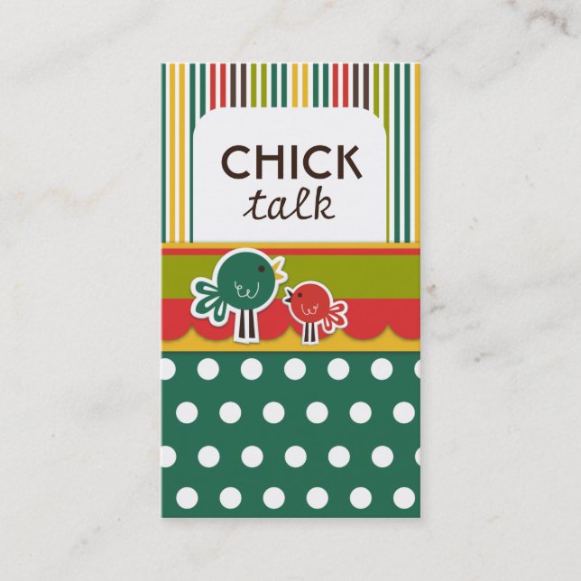 Chick Talk Business Cards (Front)