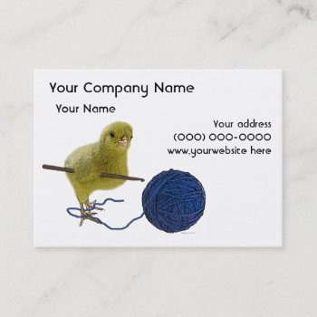 Chick Who Crochets Business Card by DesignsbyLisa at Zazzle