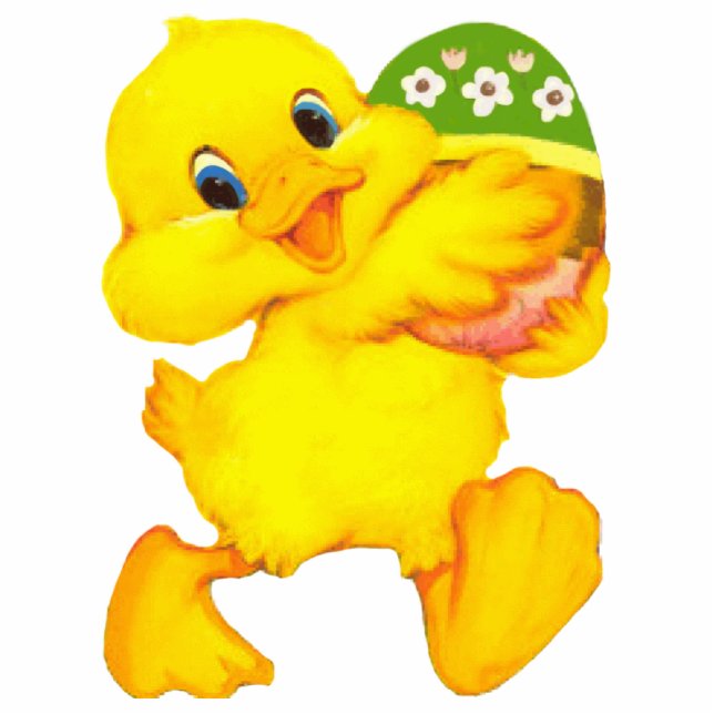 Chick with Easter Egg Pin Statuette (Front)