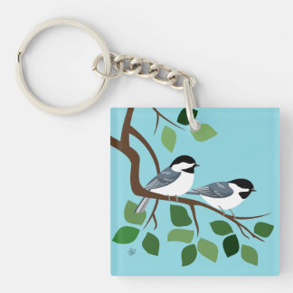 Chickadee Art Keychain